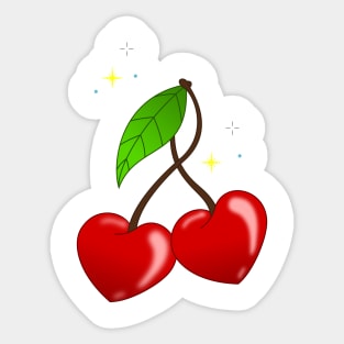 Heart Cherries Sticker